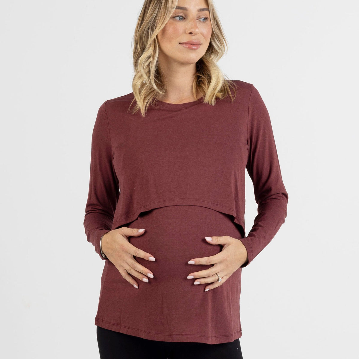 Black Winter Maternity Lounge Top