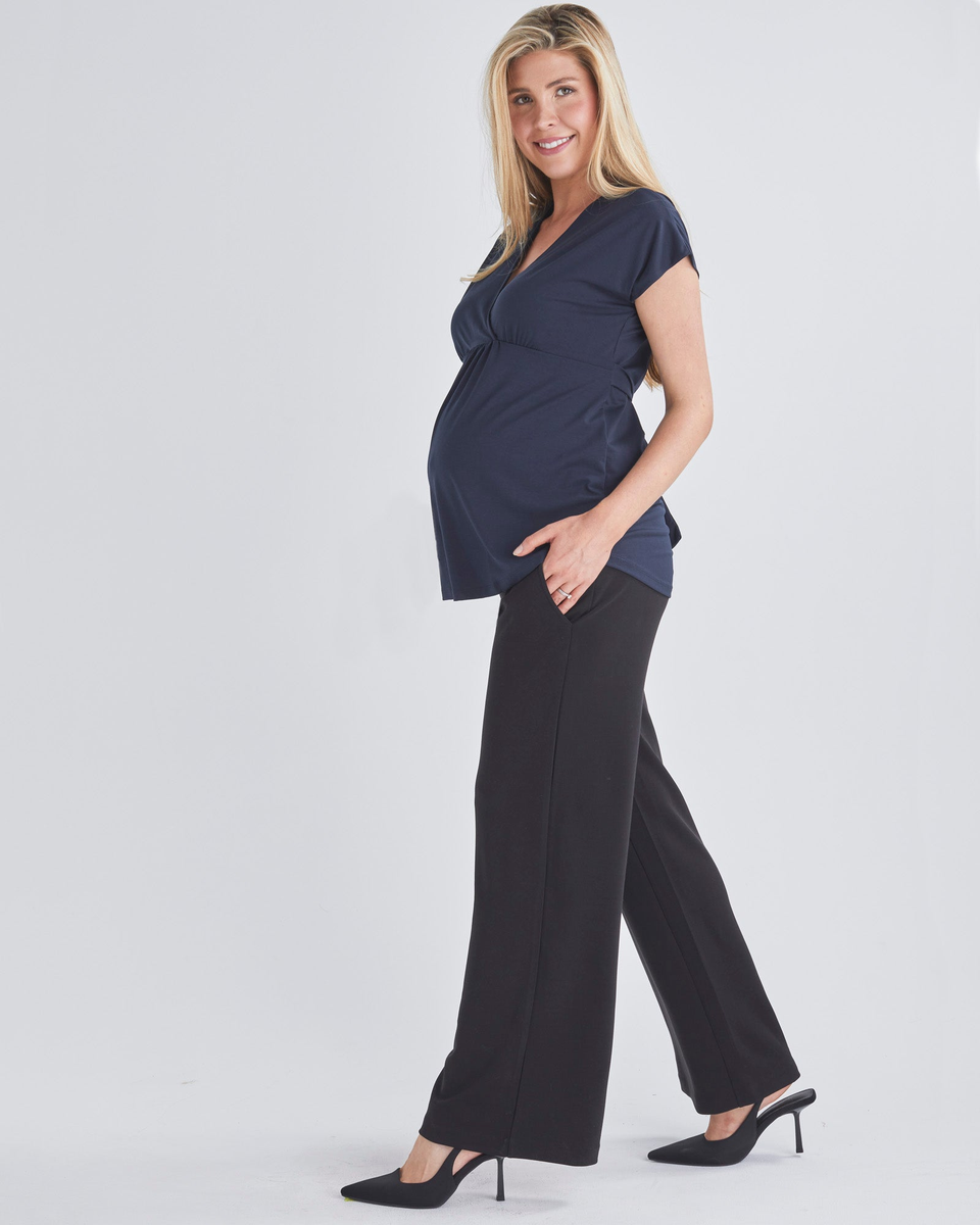 Debra Wide Leg Maternity Bamboo Pants in Olive Green – Angel Maternity USA