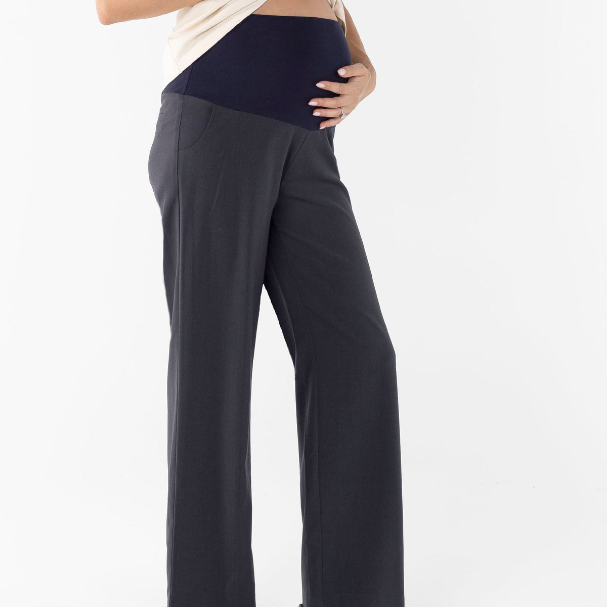 Angel Maternity Mid Waist Maternity Relax Woven Pants