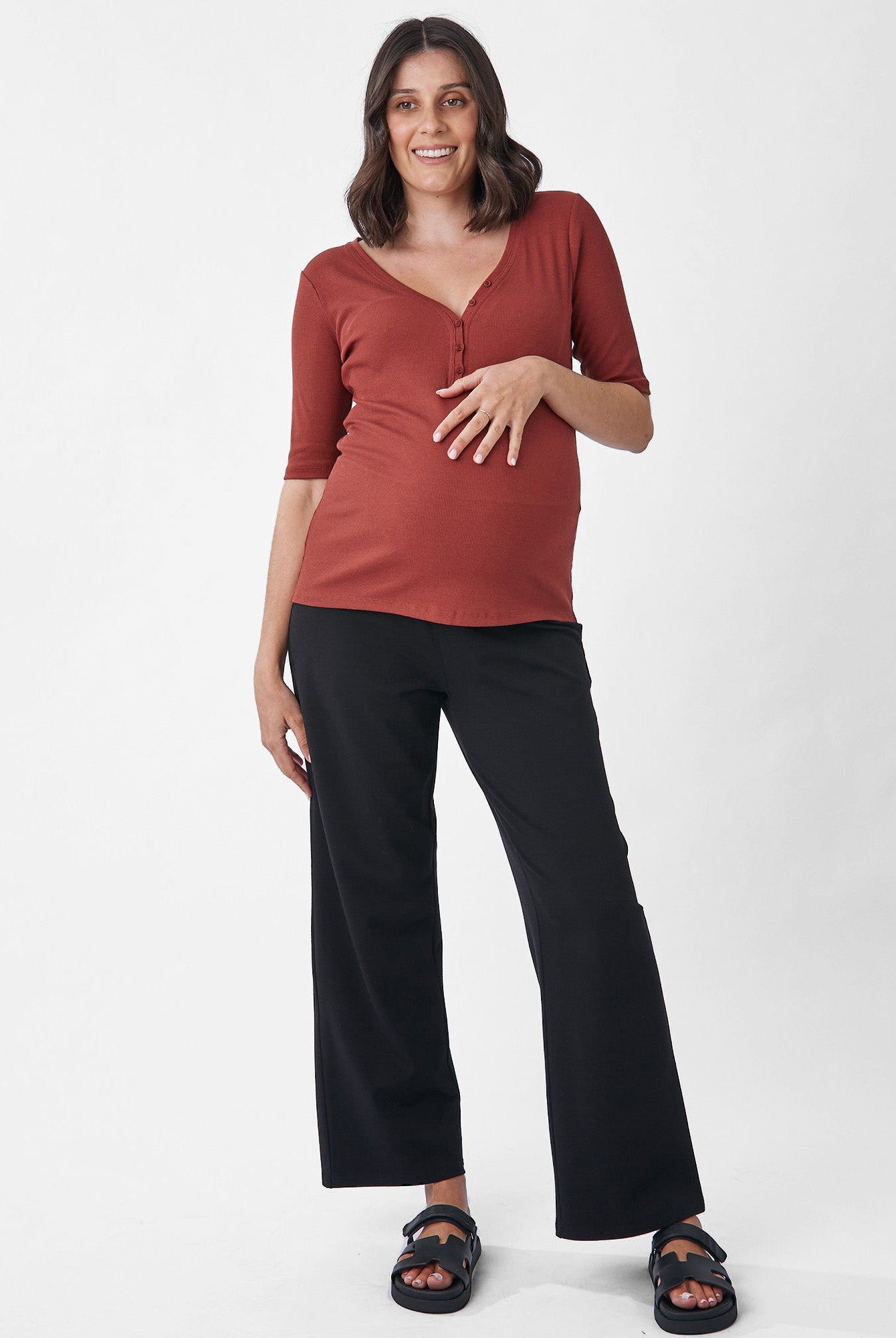 Side1 view:Our AngelMaternity-Comfortable-Stylish-Flattering-Fit-Soft-Fabric.