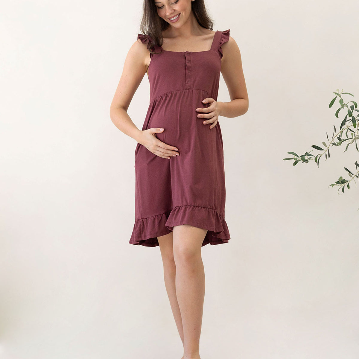 Grace Hospital Birthing Gown/Night Dress with Nursing Access