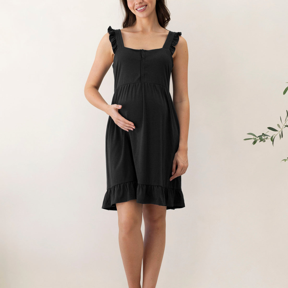 birthing dressing gown Angel Maternity Grace Hospital Gown/Nightie- Black FD2038-D just like you do Ways to Wear The Brand:LULULEMON