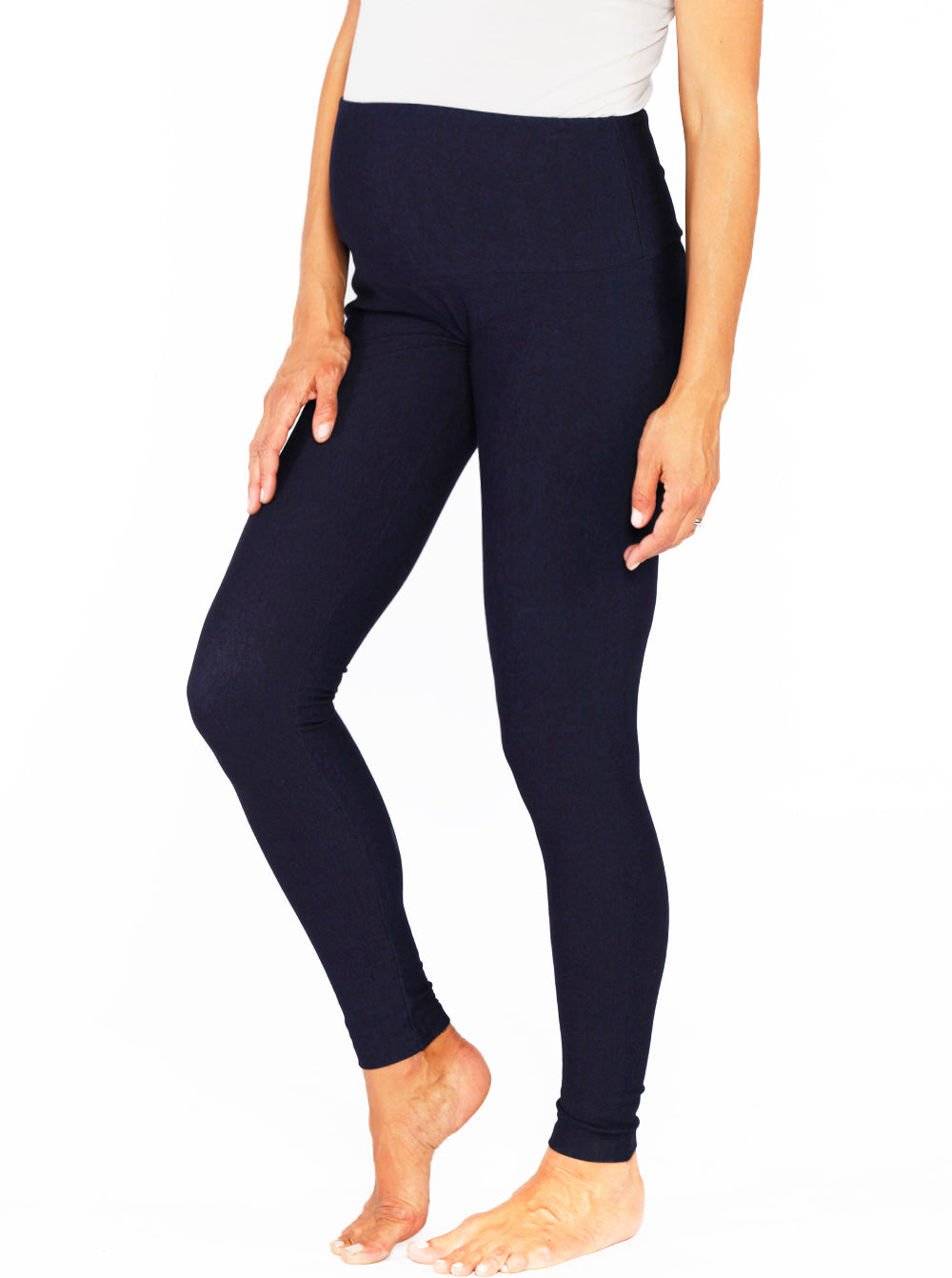 Main view - Maternity Deluxe Tummy Support Jegging - Dark Denim - Angel Maternity USA (1302313467998)