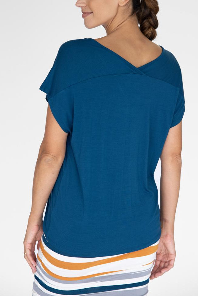 Maternity Loose Fit Swing Top in Teal (4766671241319) (6690453487710)