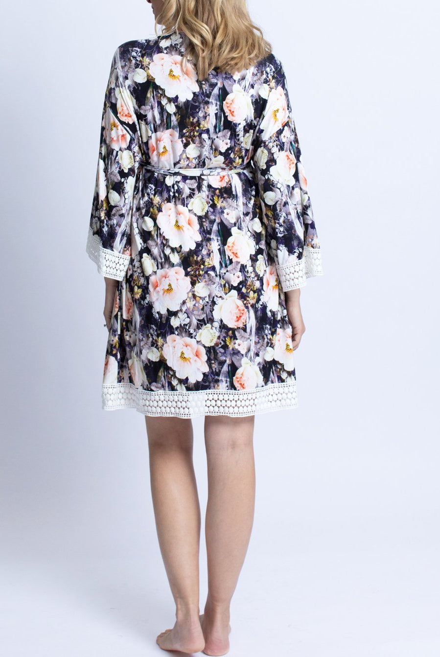 Hospital Pack: Nursing Dress + Robe - Pink Floral - Angel Maternity USA (4701251567710)