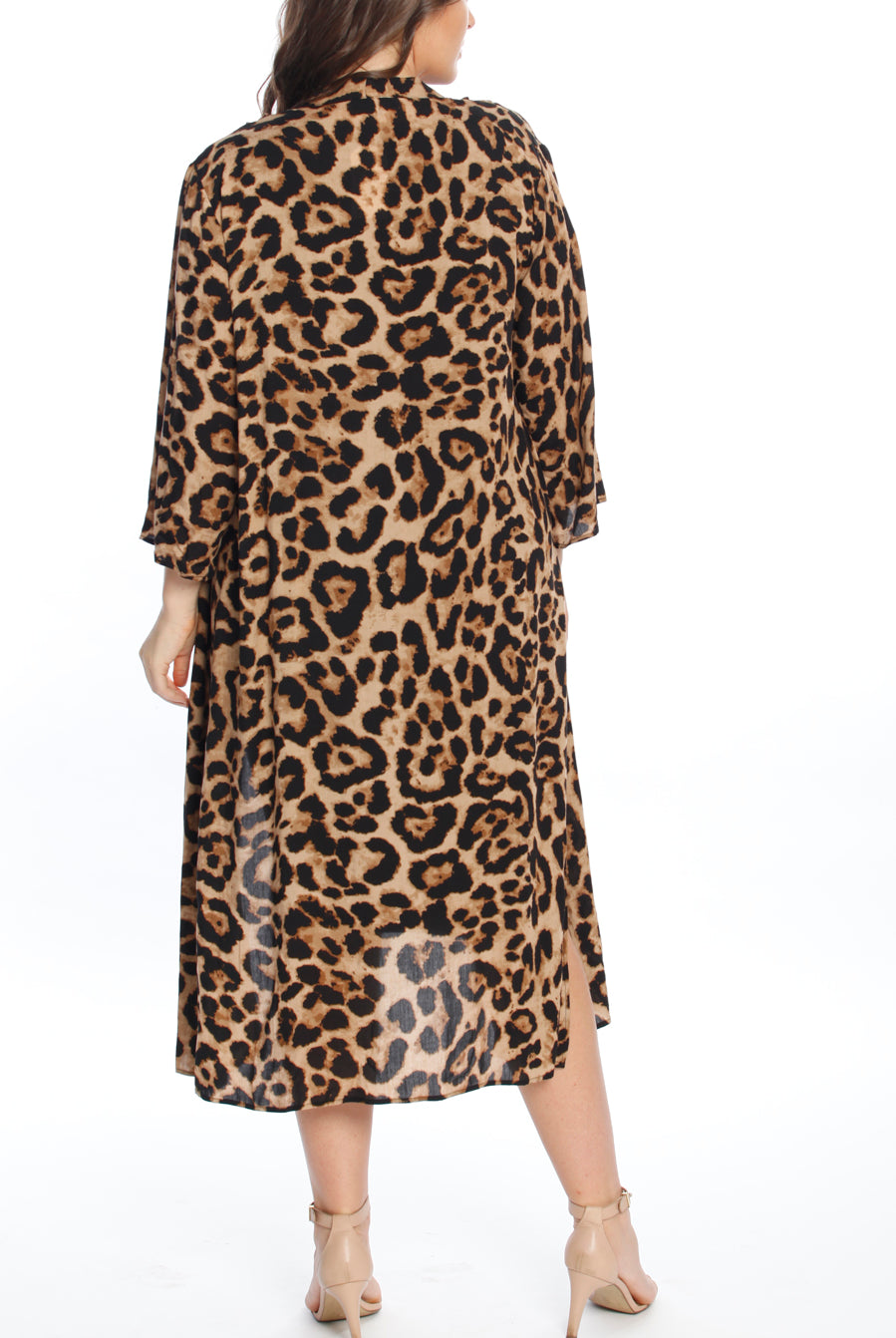 Maternity Long Cardigan in Leopard Print - Angel Maternity USA (3853262422110)