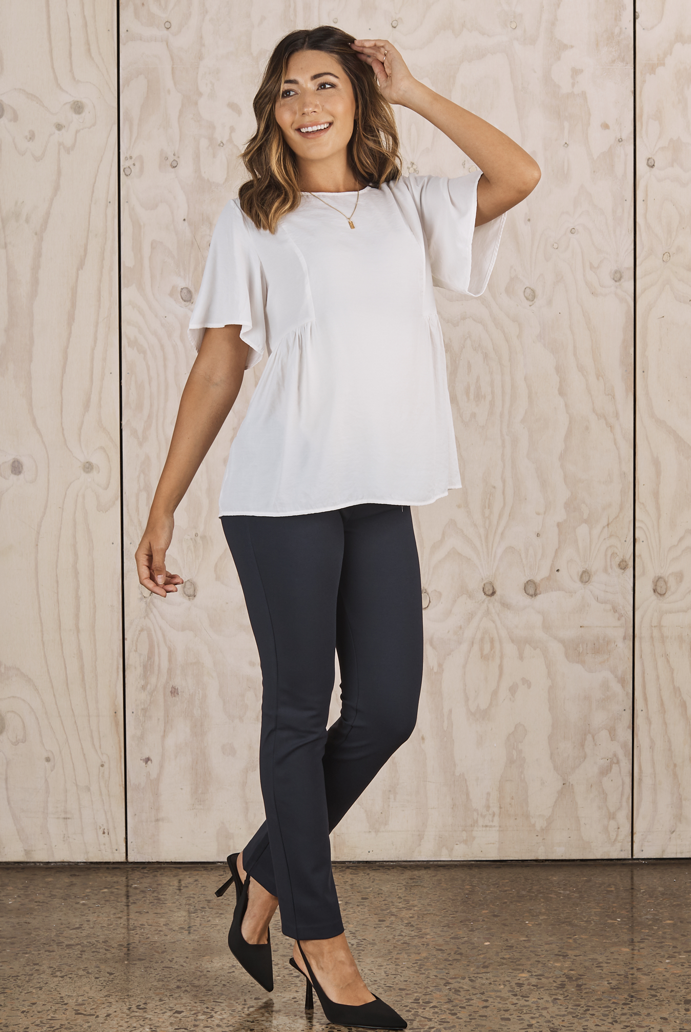 Maternity White Working Top