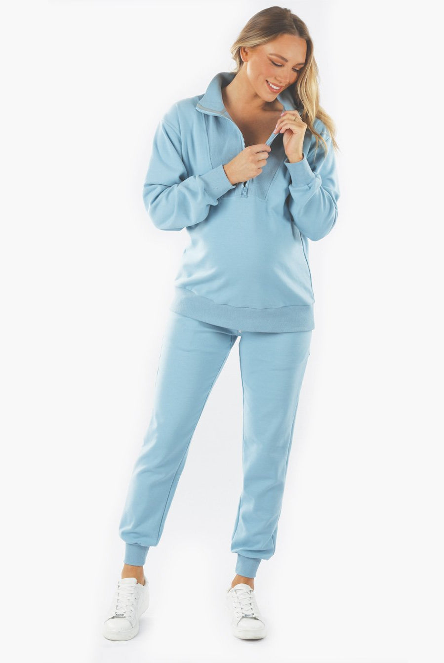 Calla Maternity Tracksuit Set in light Blue (6625143390302)