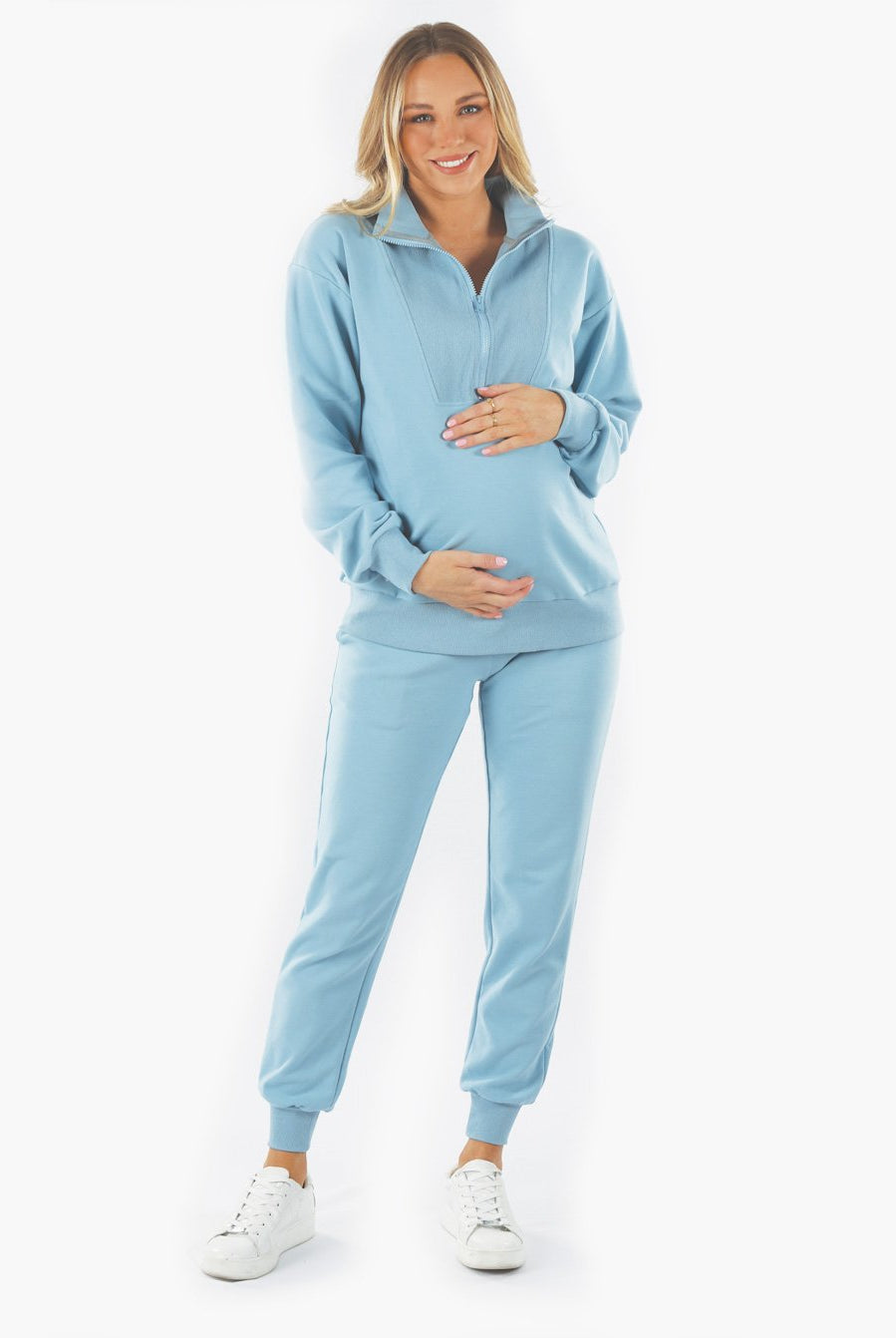 Calla Maternity Tracksuit Set in light Blue (6625143390302)