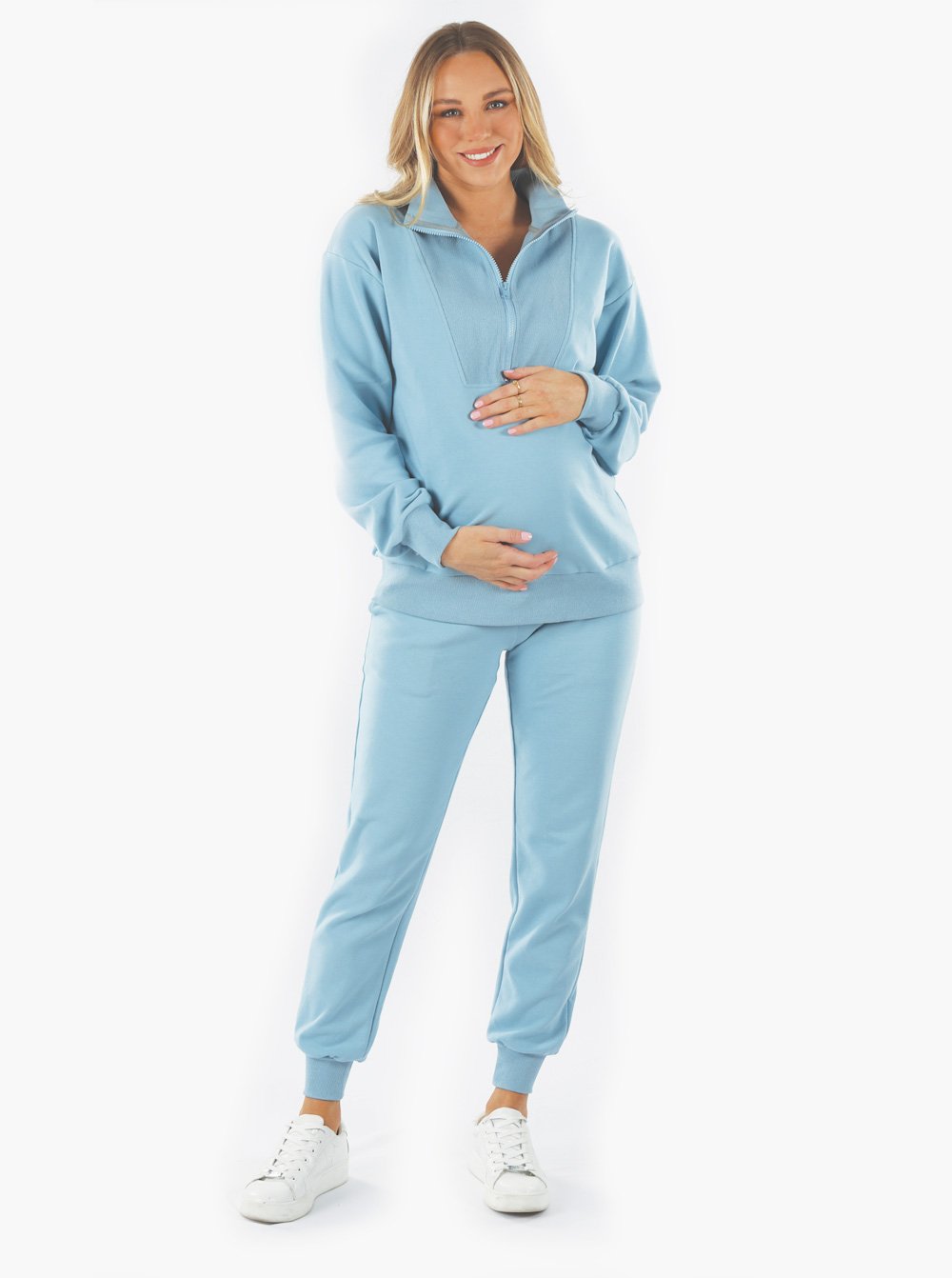 Calla Maternity Tracksuit Set in light Blue (6625143390302)
