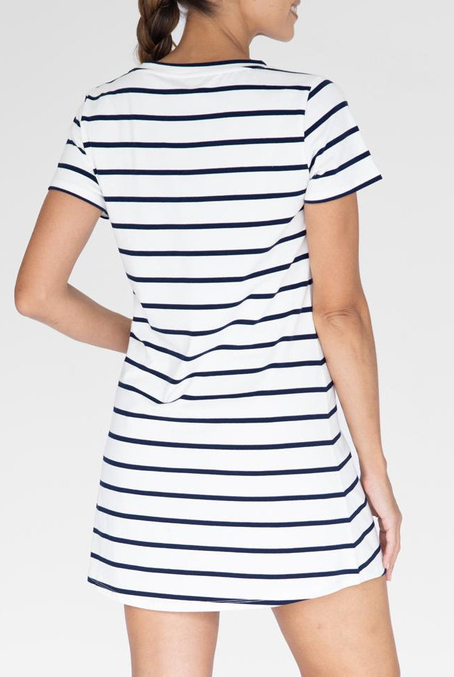 Summer Striped T-Shirt Dress back (4827655766110)