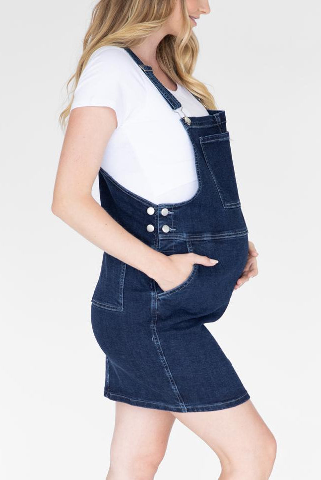 Maternity and Nursing Denim Pinafore (6586931937374)