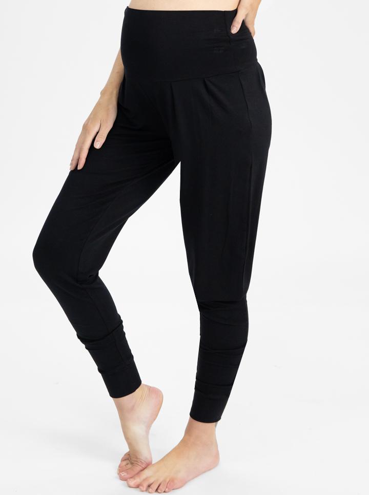 Maternity High Waist Pants in Black - Angel Maternity USA (4792057561182)