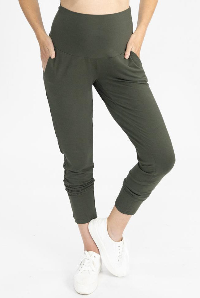 Main view - High Waist Maternity Pants in Khaki (4792057200734)