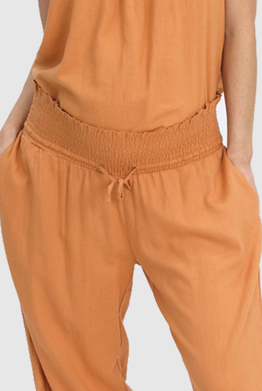 Maternity Linen Pant in Orange - Angel Maternity - Maternity clothes - shop online (6640781983838)
