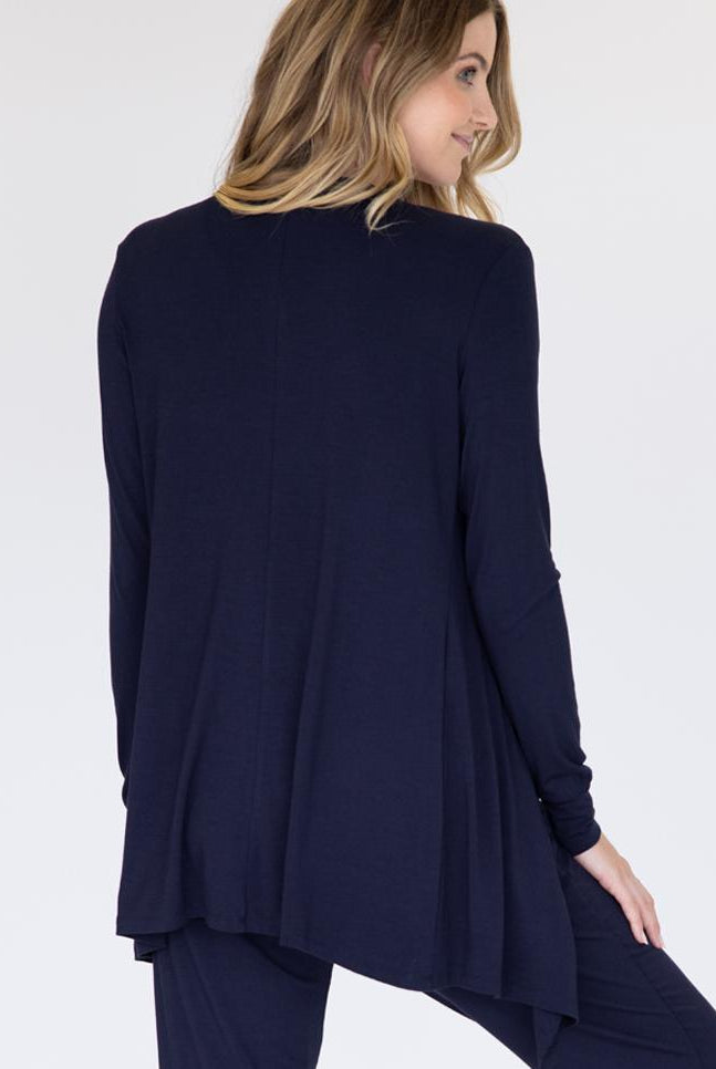 Maternity Waterfall Bamboo Cardigan in Navy - Angel Maternity - Maternity clothes - shop online (188010201109)