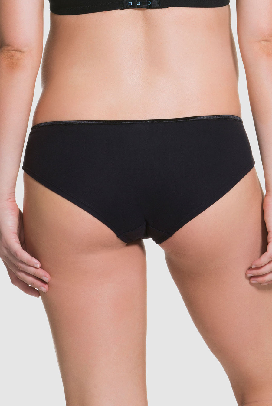 Back view - Cake Maternity Croissant Bikini Brief in Nude Black (4734174036062)