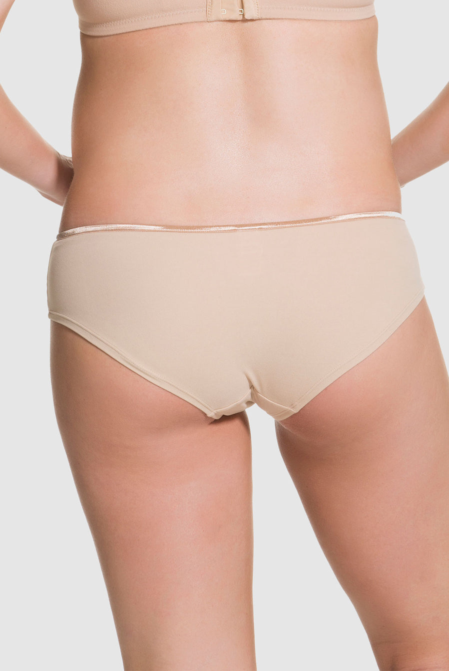 Back view - Cake Maternity Croissant Bikini Brief in Nude (4734174036062)