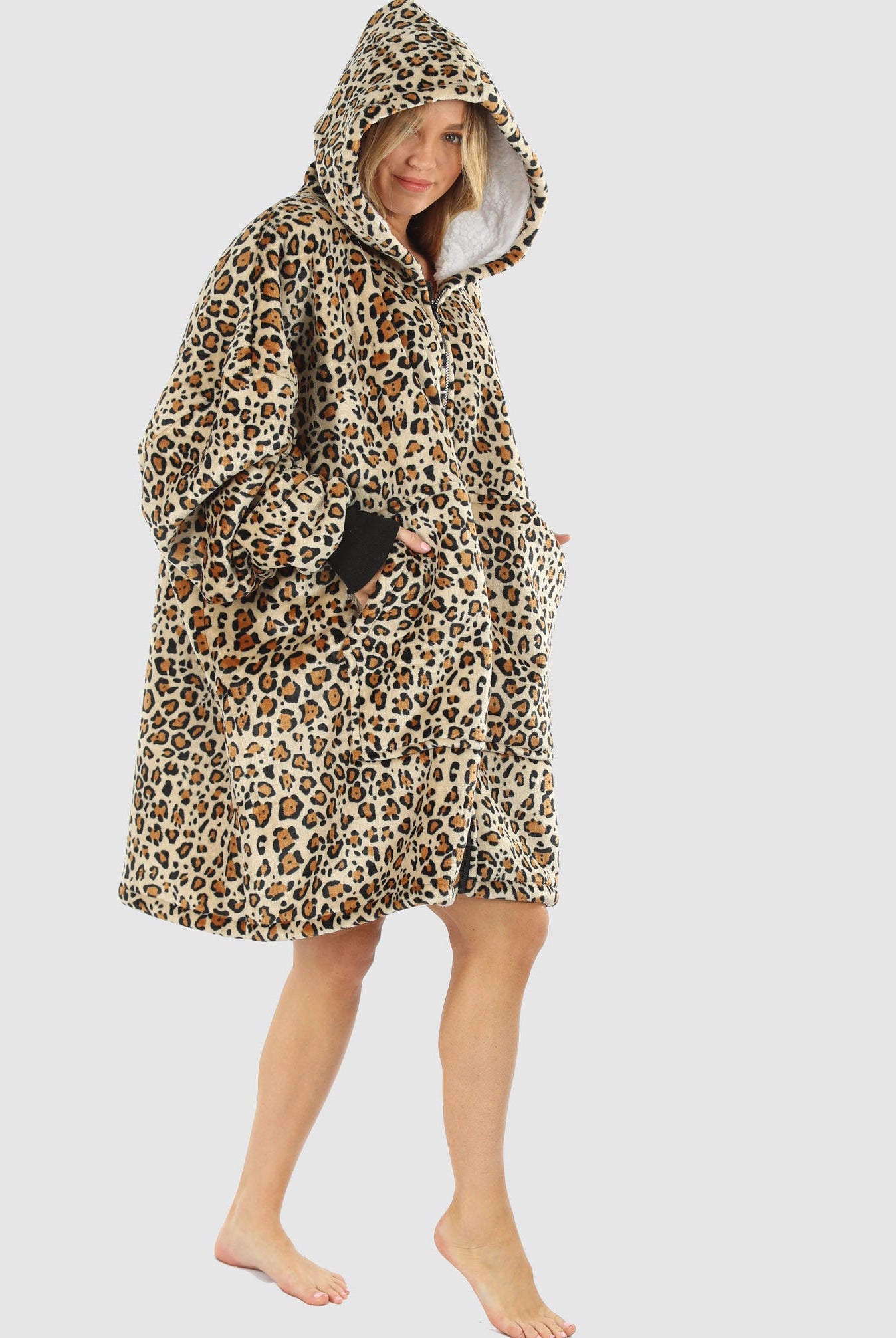 Moozie Mama Maternity & Nursing Hoodie Blanket Zip-up Leopard Print (6654003609703) (6724236738654)