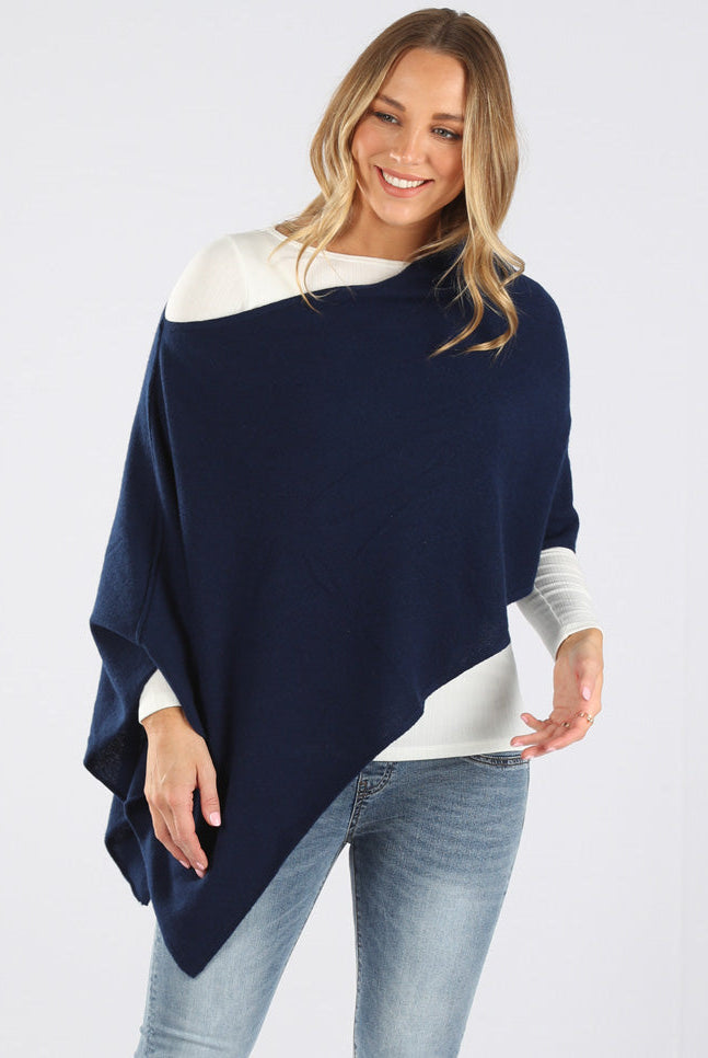 Moozie Mama Luxury Poncho/Scarf Maternity & Nursing Cover in Navy (6656645955678)