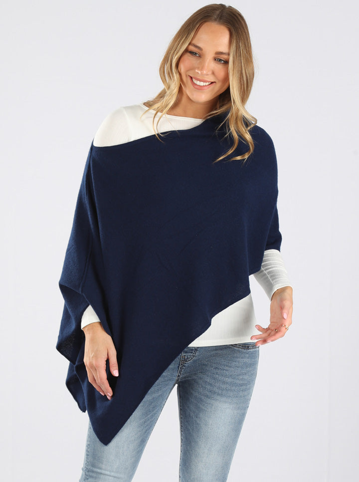 Moozie Mama Luxury Poncho/Scarf Maternity & Nursing Cover in Navy (6656645955678)