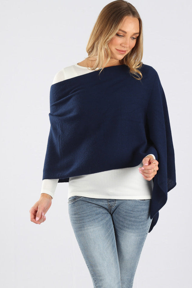 Moozie Mama Luxury Poncho/Scarf Maternity & Nursing Cover in Navy (6656645955678)