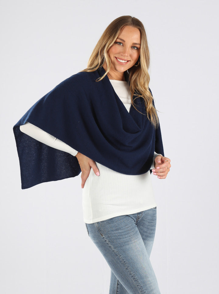 Moozie Mama Luxury Poncho/Scarf Maternity & Nursing Cover in Navy (6656645955678)