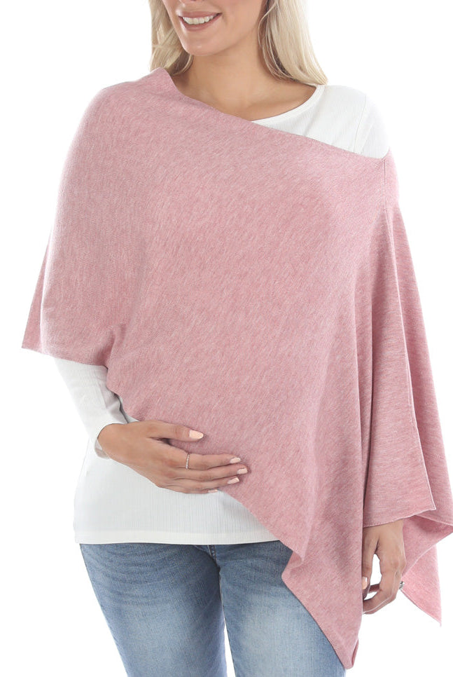 Moozie Mama Luxury Poncho/Scarf Maternity & Nursing Cover in Roseberry (6656645922910)