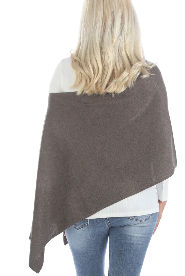 Moozie Mama Luxury Poncho/Scarf Maternity & Nursing Cover in Mocha (6656645857374)