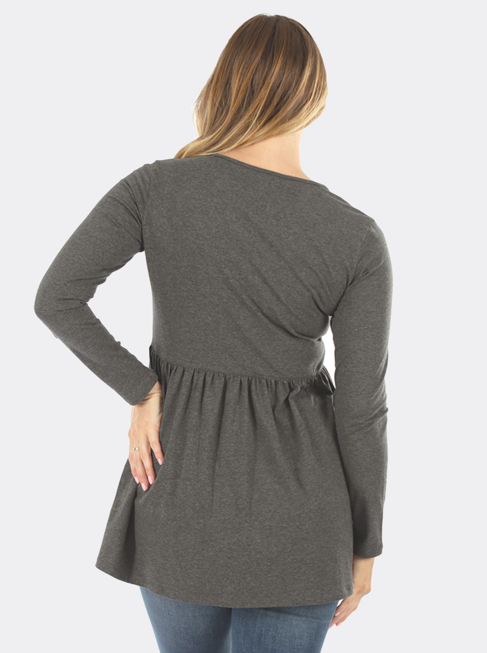 Baby Doll Long Sleeve Maternity & Nursing Top (6621383917662)