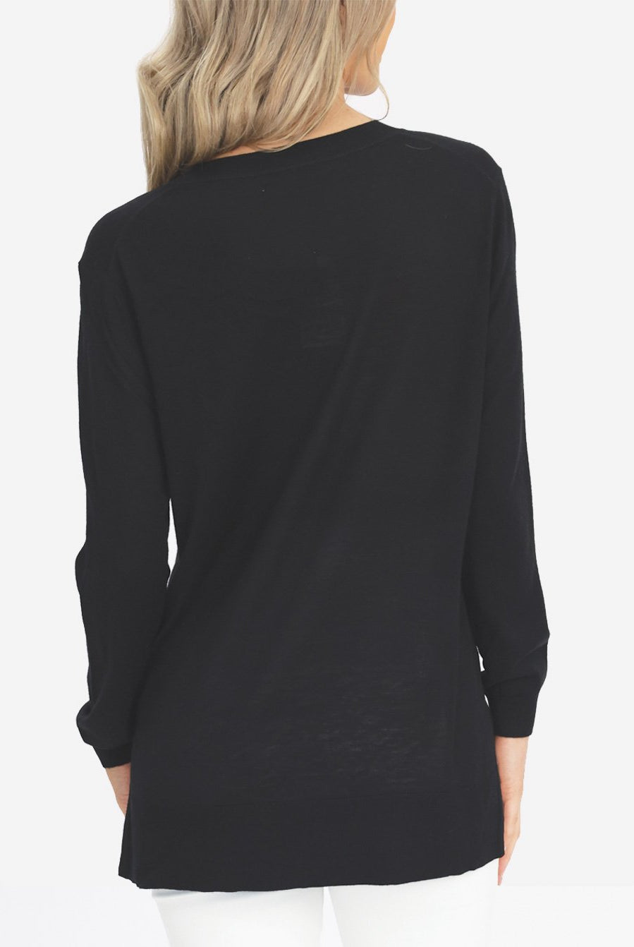 Maternity Oversize Wool Knit Jumper in Black (6626243051614)