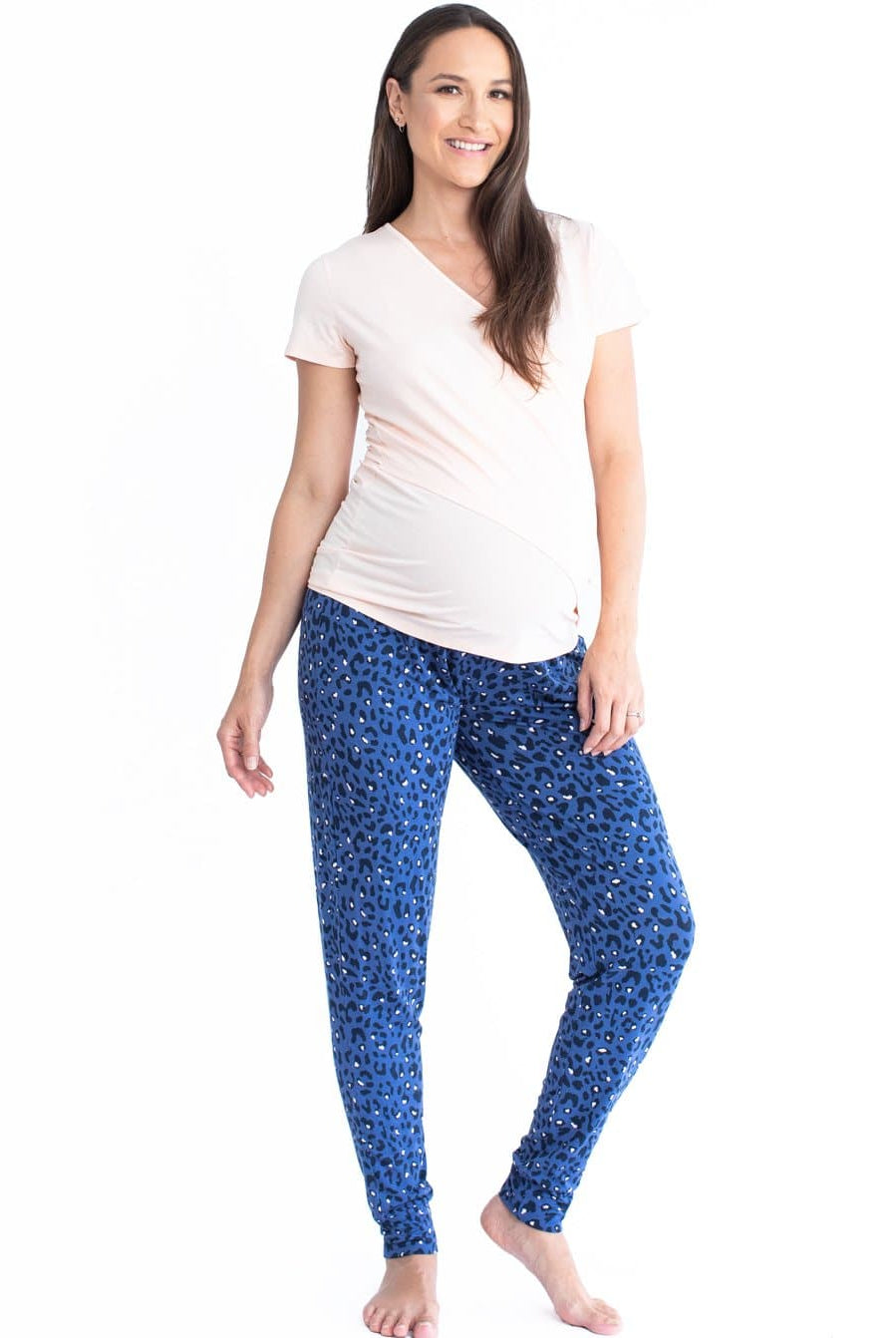 Maternity & Nursing Relax Loungewear Outfit - Blue - Angel Maternity - Maternity clothes - shop online (4525351469159)