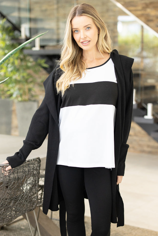 Maternity Cardigan in Black - Angel Maternity USA (4791709401182)