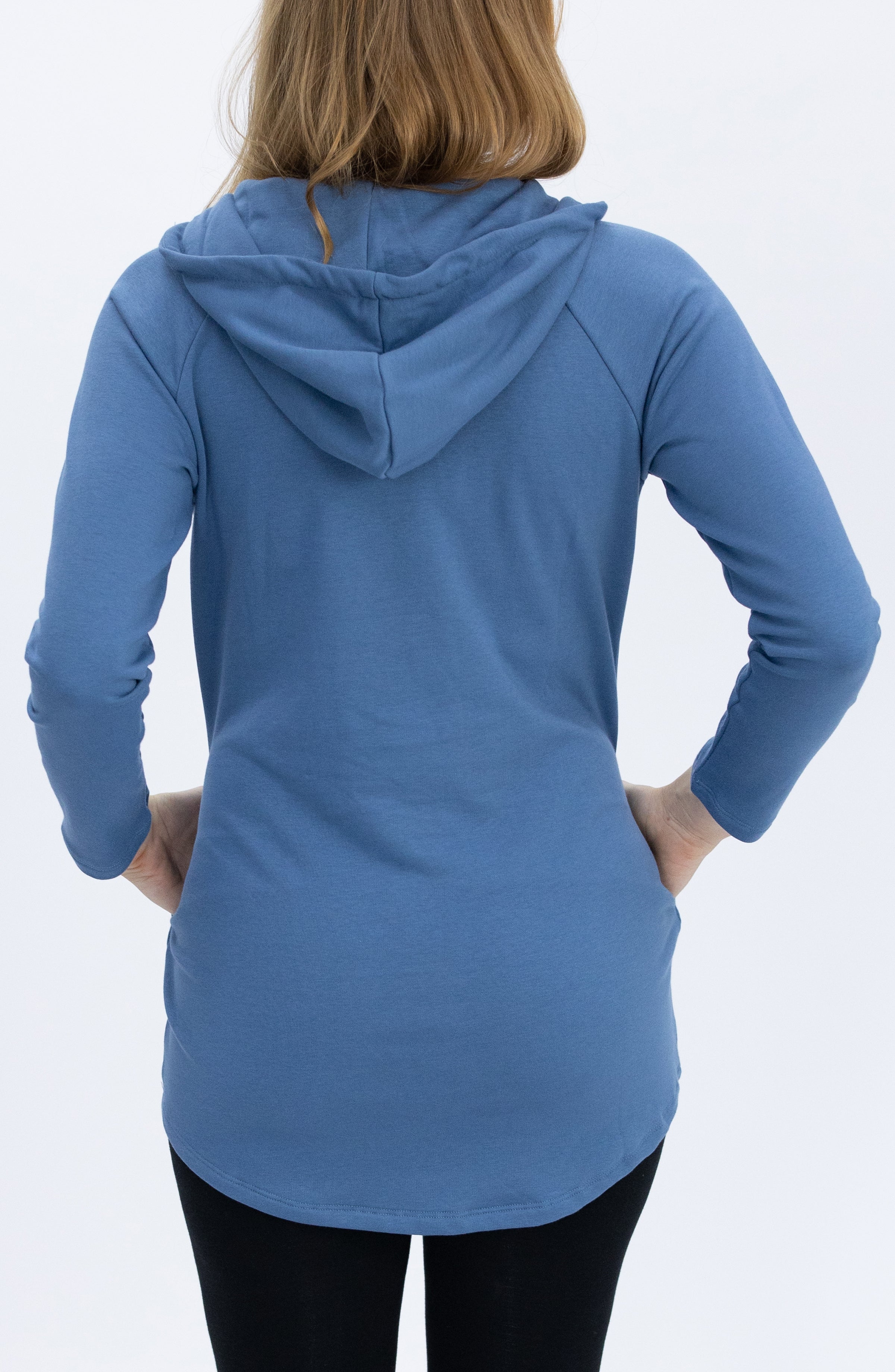 Nursing Hoodie Breastfeeding Jumper Top - Blue - Angel Maternity USA (4753169481822)