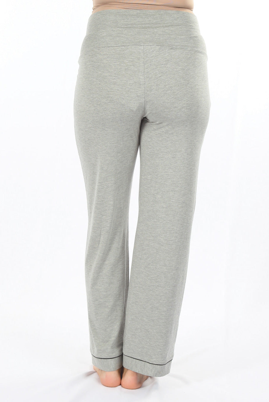 Maternity and Nursing short Sleeve Pyjama Set in Marl Grey Bamboo (6664047493214)