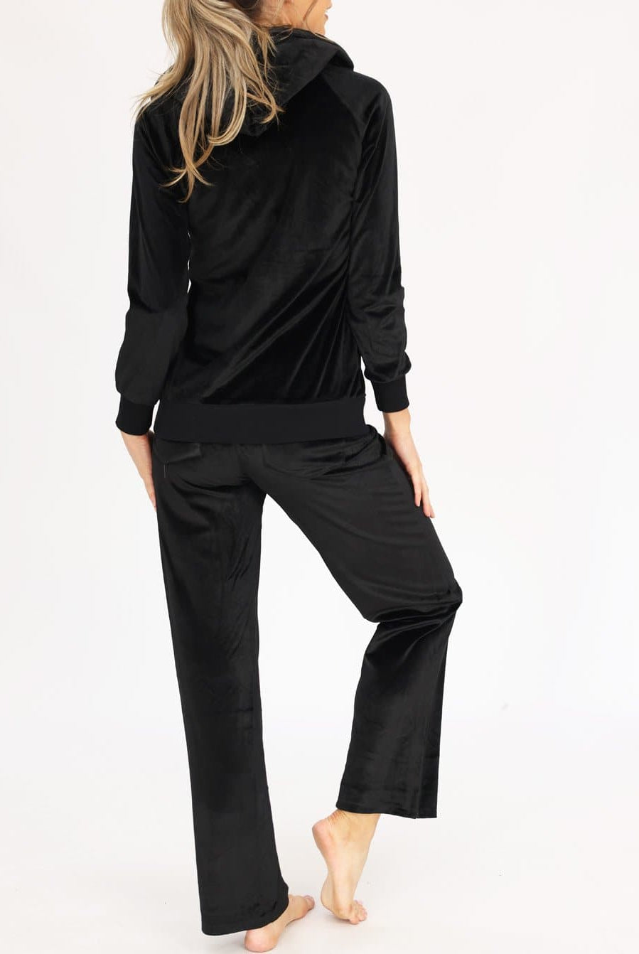 Maternity Velour Set - Black (6621384048734)