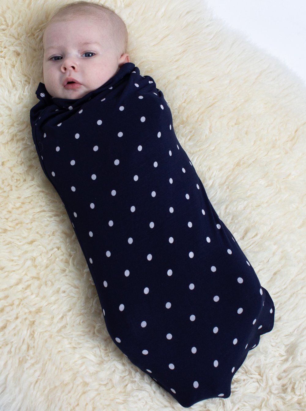 Maternity Nightie Nursing Sleep Dress - Navy Polkadots - Angel Maternity USA (4697109725278)