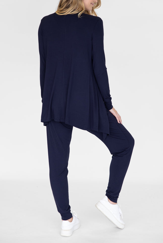 "Street to Home" Maternity 3 Piece Relax Outfit in Navy - Angel Maternity USA (1483389567070)
