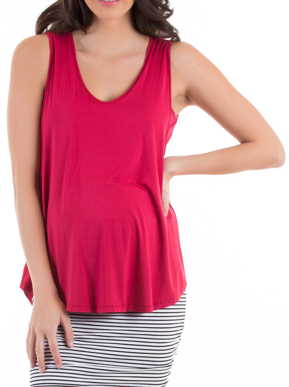 Basic Swing Tank with Nursing Opening - Angel Maternity USA (4513836892254)