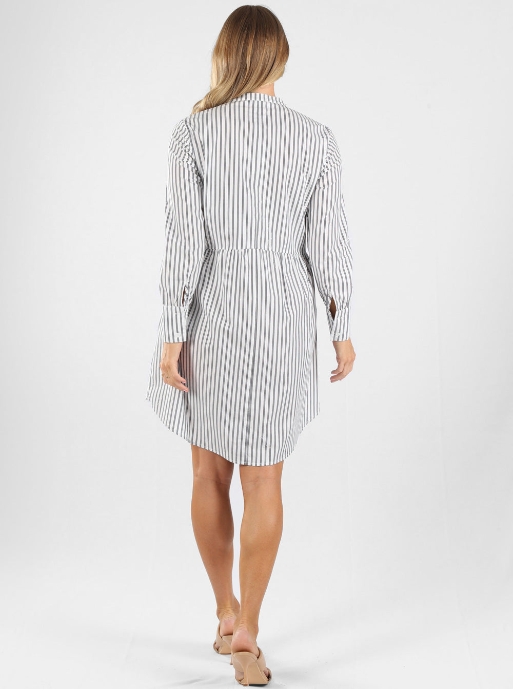 Maternity & Nursing Cotton Navy Stripes Dress - Angel Maternity - Maternity clothes - shop online (6659259596894)