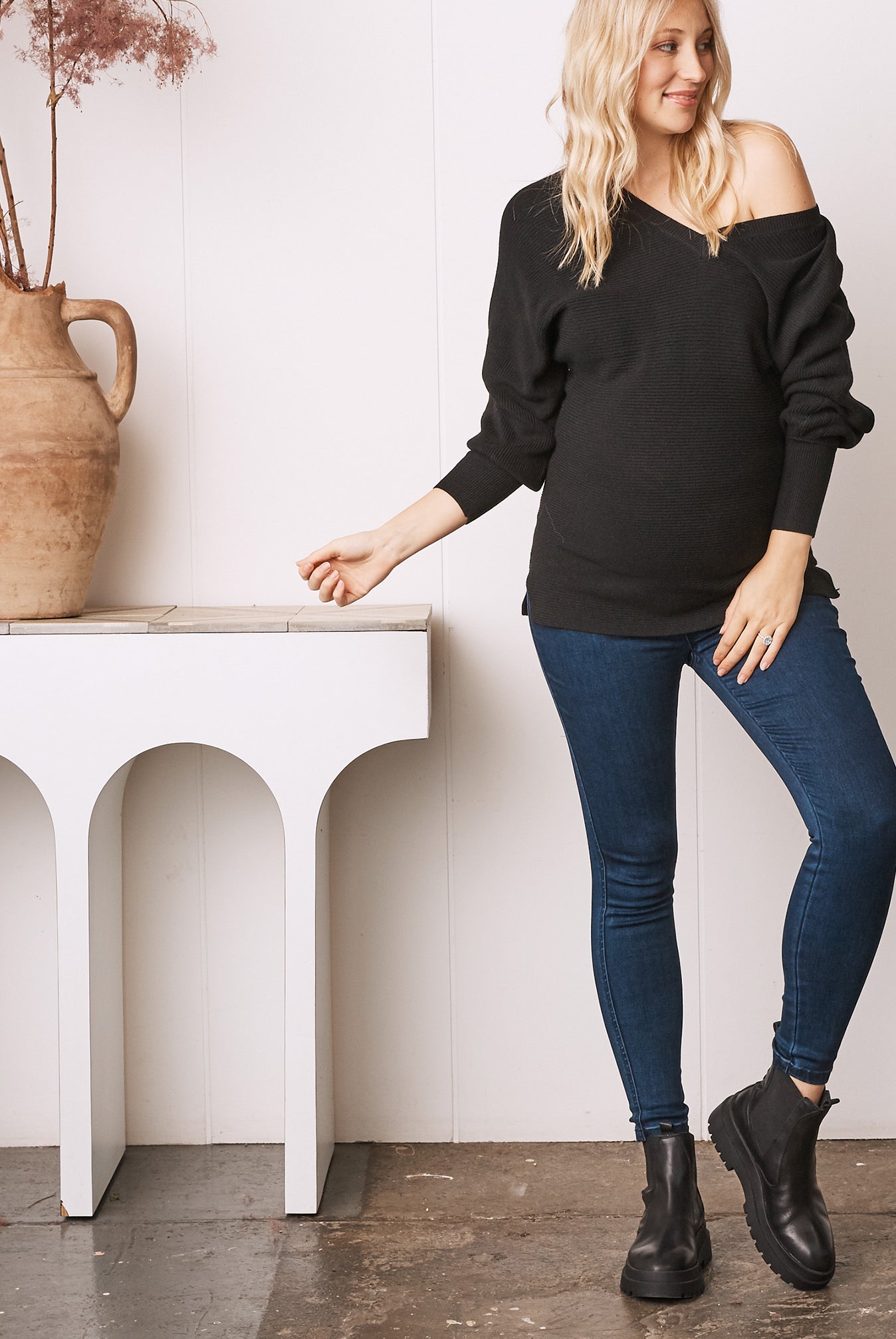 Maternity Over the Bump Denim Jeggings- Skinny Fit (6660896784478)