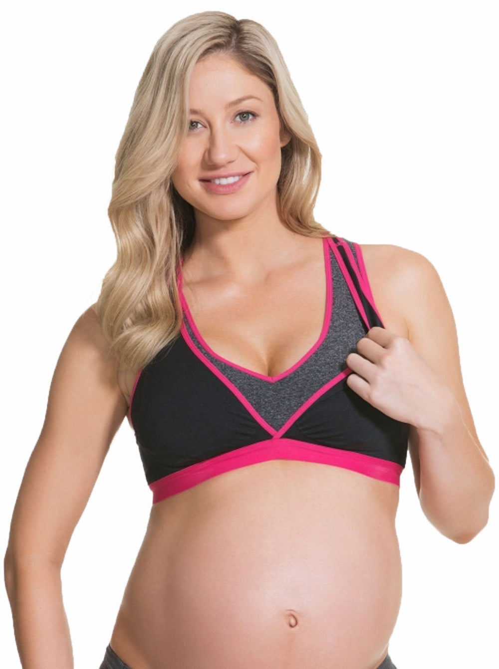 Main view - Cake Maternity Lotus Yoga Hands Free Pumping Bra (Fuchsia) (4568083398750)