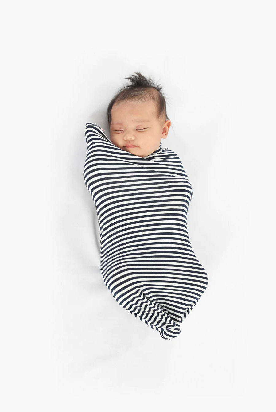 Mama Hospital Nightie with Baby Pouch in Navy Stripe (6690169913447) (6722995716190)