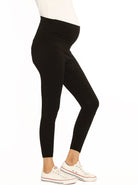 Main view - Maternity Foldable Waist Band Tight 7/8 Length Legging - Angel Maternity USA (4513773518942)