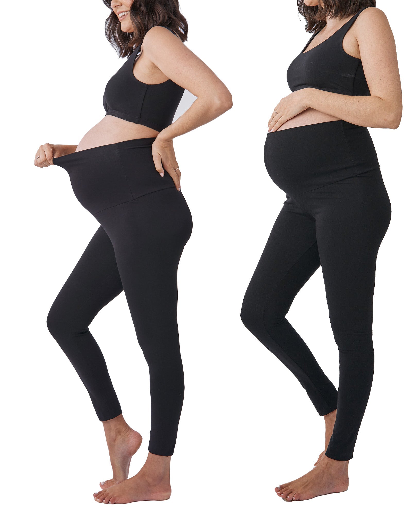 2-packMaternityBasicBlackCottonLegging