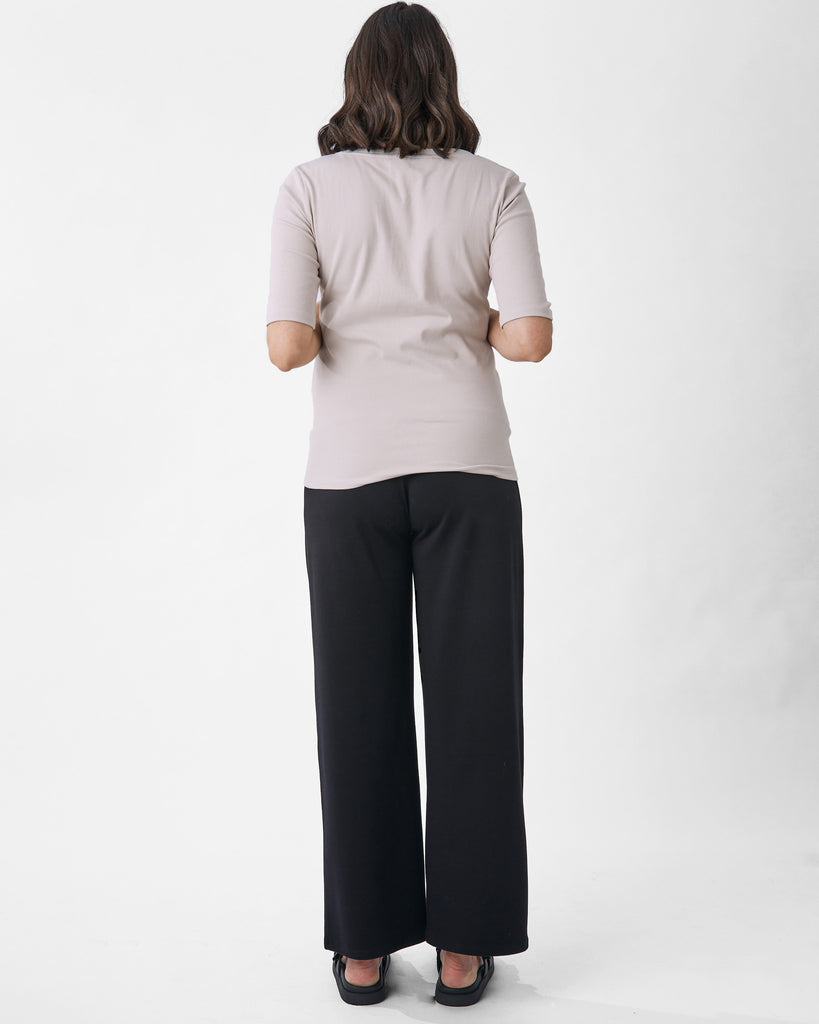 Back view:Our AngelMaternity top-Comfortable-Stylish-Flattering Fit-Soft Fabric-Casual Wear.