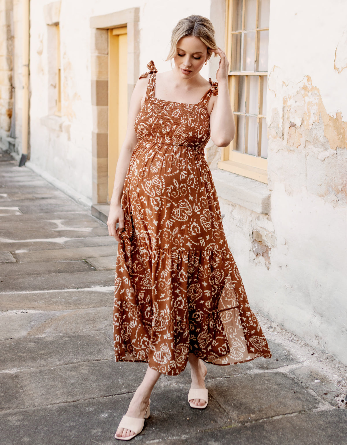 maternity maxi dress Lilliana in Parsley XL Miranda Mae Faux-Leather Fringe Doof_dress Both timeless and sophisticated Make a choice:Lrg