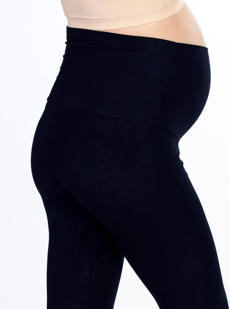 Side close view - Maternity Foldable Waist Band Tight Legging from Angel Maternity USA (3956383350878)