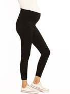Main view - Maternity Foldable Waist Band Tight 7/8 Length Legging - Angel Maternity USA (4513773518942)