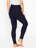 Side view - Maternity Deluxe Tummy Support Jegging - Dark Denim - Angel Maternity USA (1302313467998)